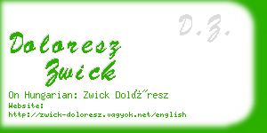 doloresz zwick business card